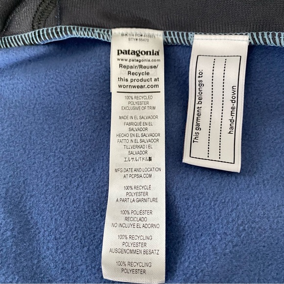 patagonia • girls micro D snap T jacket | XL (14) - Picture 9 of 10